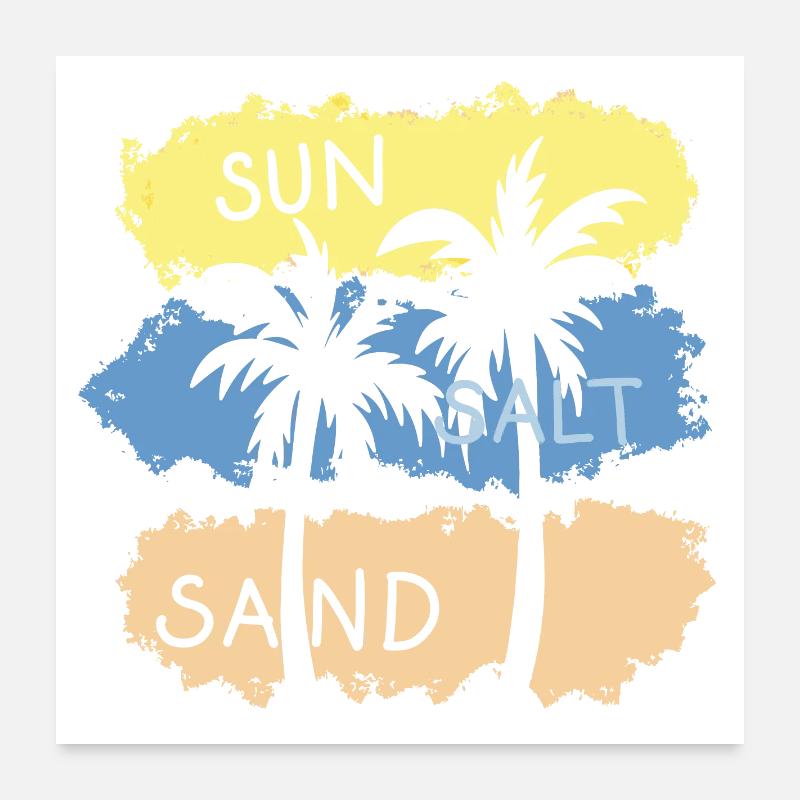 sun salt sand holiday sea bathing Poster 24" x 24" (60x60 cm)