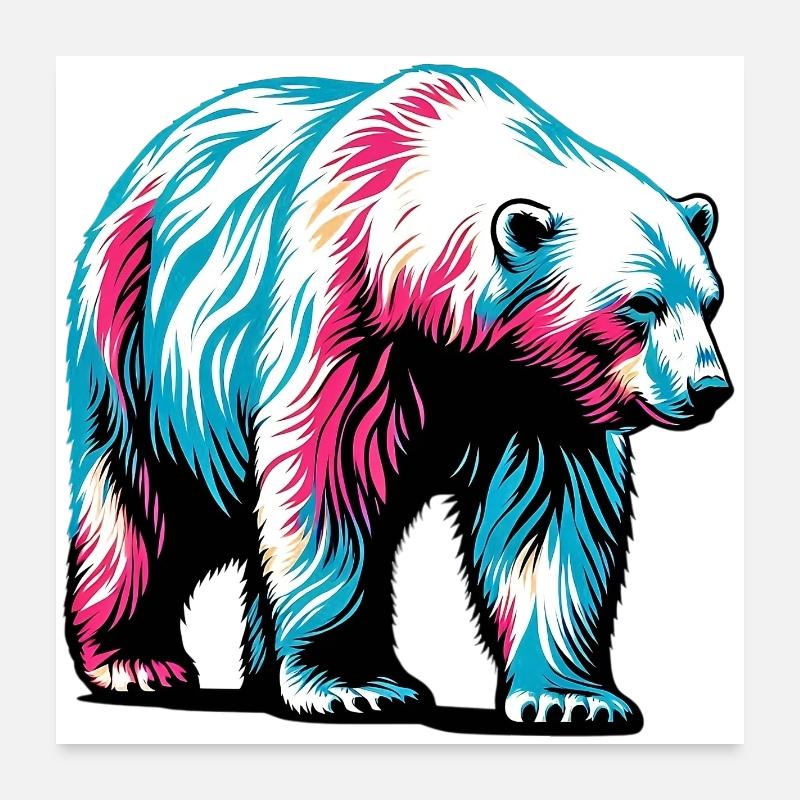 Ours blanc Poster 60 x 60 cm