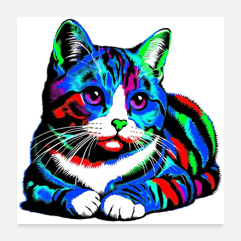 Chat Poster 60 x 60 cm