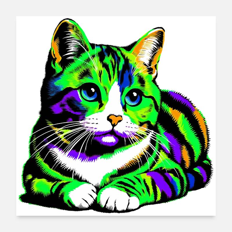 Katze Poster 60x60 cm