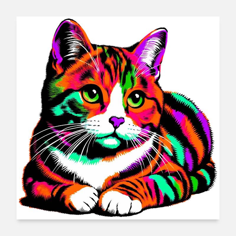 Chat Poster 60 x 60 cm