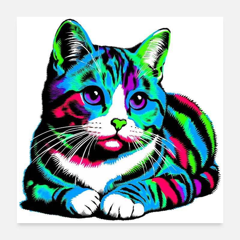 Chat Poster 60 x 60 cm
