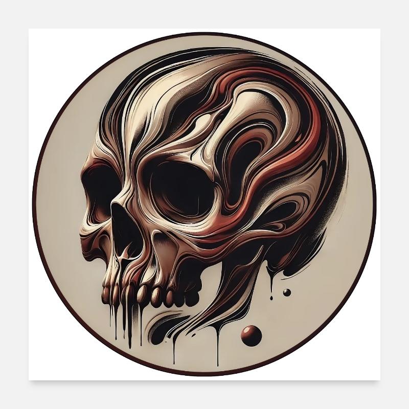 Ornate skull Poster 24" x 24" (60x60 cm)
