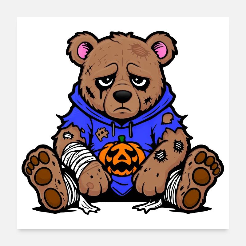 Halloween Bär Poster 60x60 cm