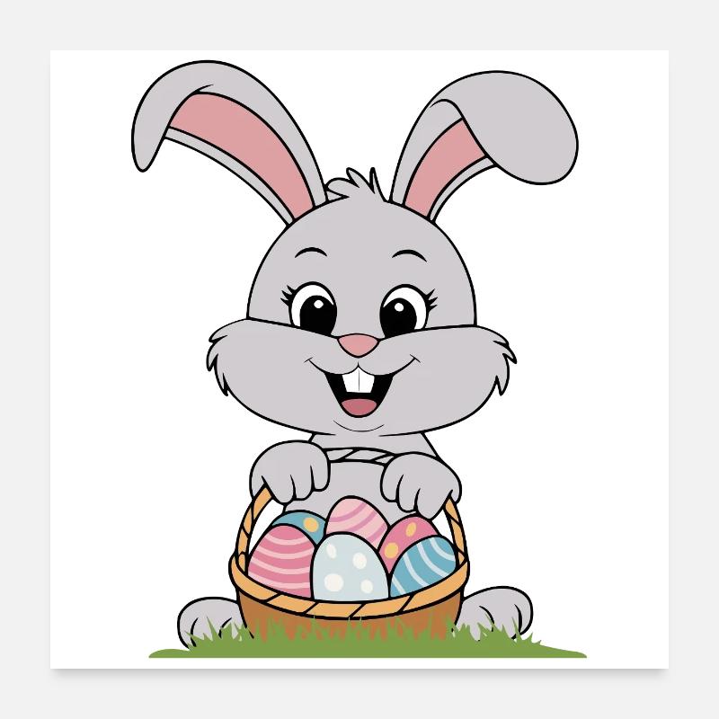 Lapin de Pâques Poster 60 x 60 cm