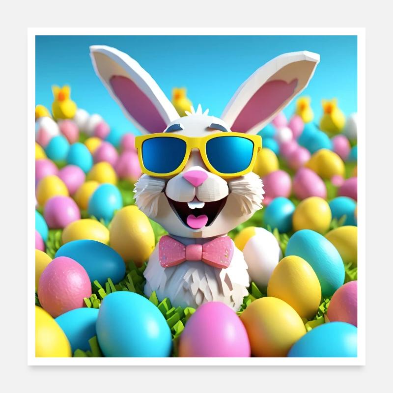 Easter, Happy Easter, Easter Poster 24" x 24" (60x60 cm)