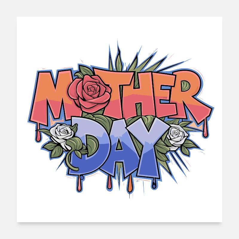 Graffiti Mother Day Poster 24" x 24" (60x60 cm)