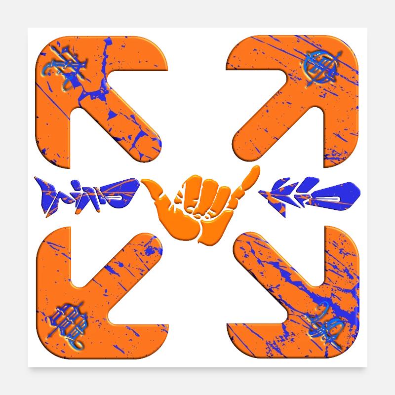 WindKid compass Poster 60x60 cm