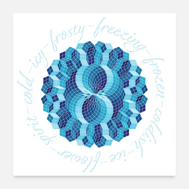 Icy Spirit patten Poster 24" x 24" (60x60 cm)
