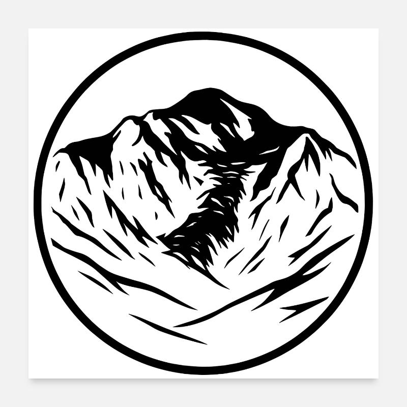 Mont Blanc Poster 60 x 60 cm