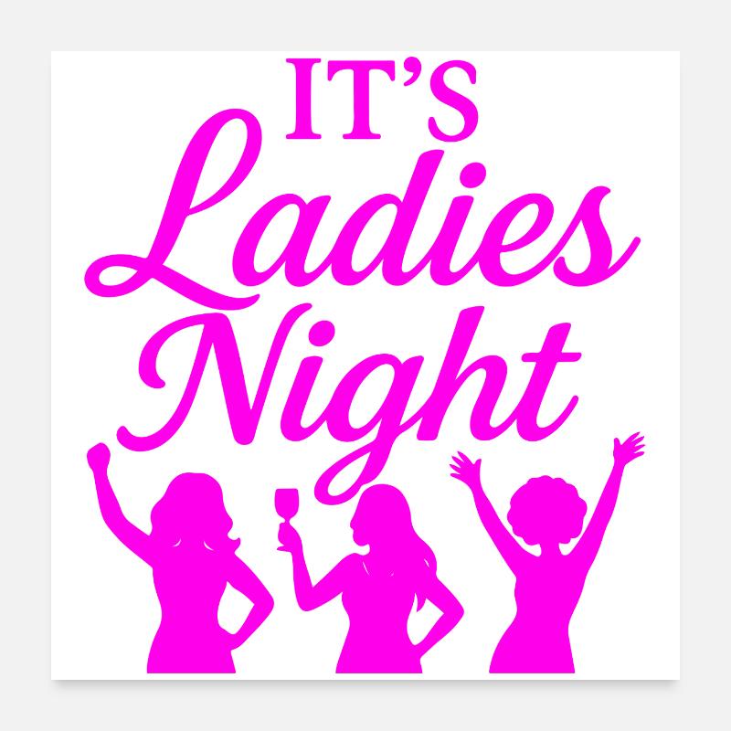 C’est la soirée des dames Poster 60 x 60 cm