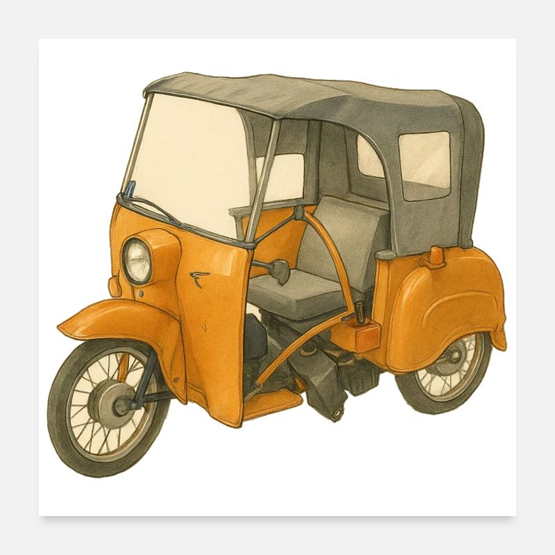 Krause Duo als Comic Poster 60x60 cm