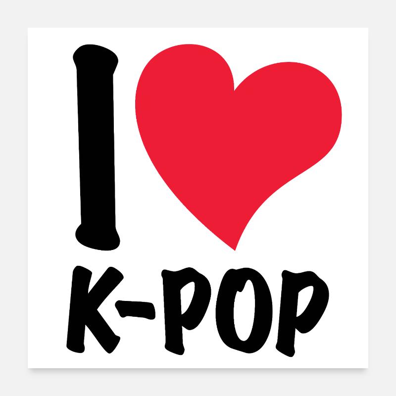 Ich liebe K-Pop Poster 60x60 cm