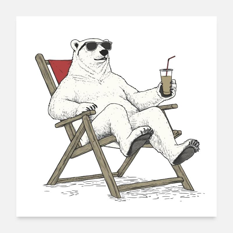ChillBear Poster 60 x 60 cm