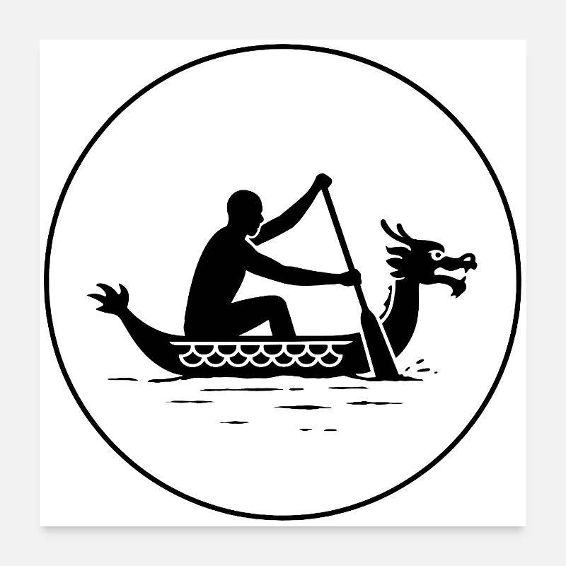 Drachenboot Poster 60x60 cm