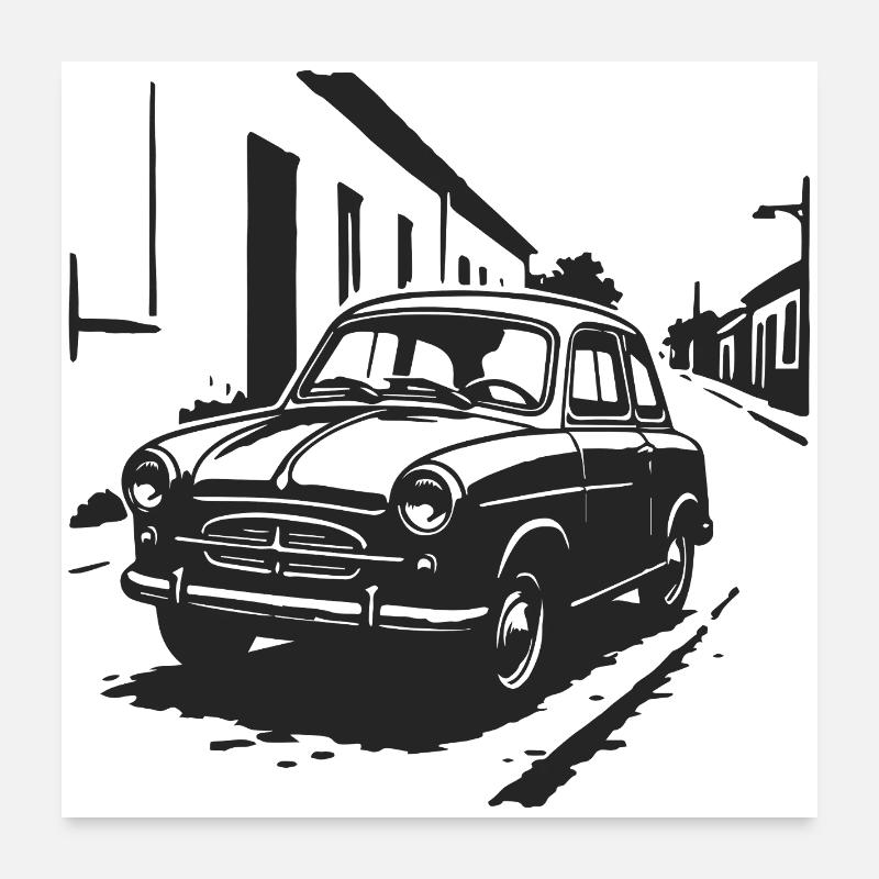 Goggo Liebe - Poster 60x60 cm - Weiß