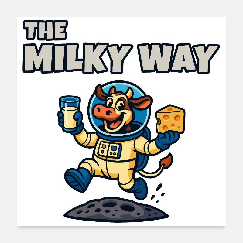 Die Milchstraße – Ko Astronaut Poster 60x60 cm