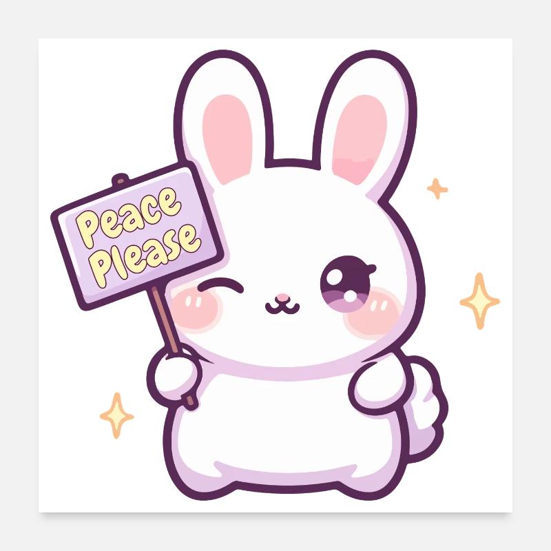 Peace Please Poster 24" x 24" (60x60 cm)