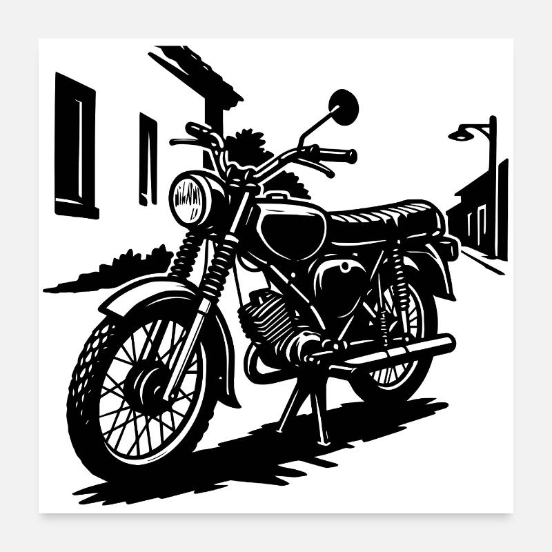 Enduro Kult 80s Style Poster 24" x 24" (60x60 cm)
