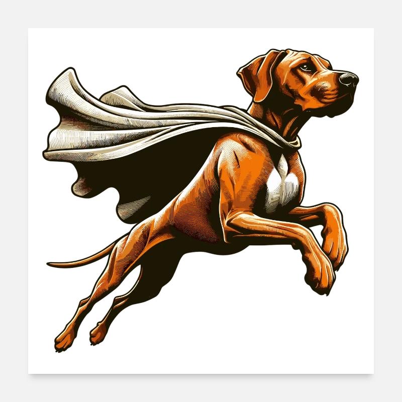 Super chien Rhodesian Ridgeback RR Ridgie cadeau Poster 60 x 60 cm