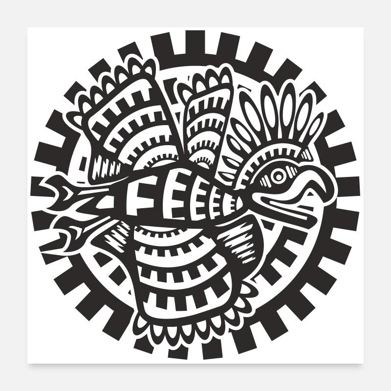 aigle aztèque Poster 60 x 60 cm