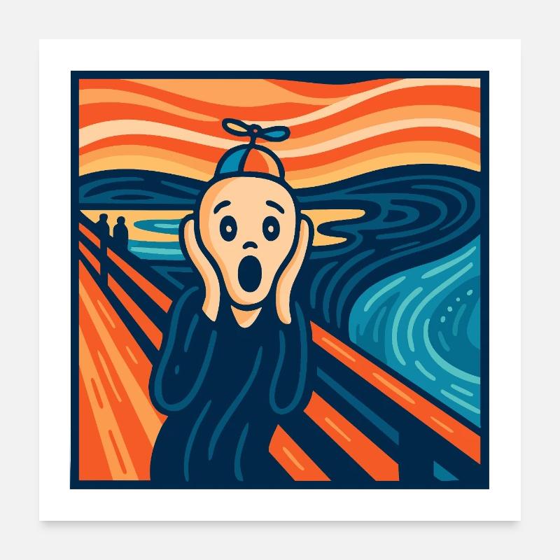 The (almost) serene Scream Poster 24" x 24" (60x60 cm)