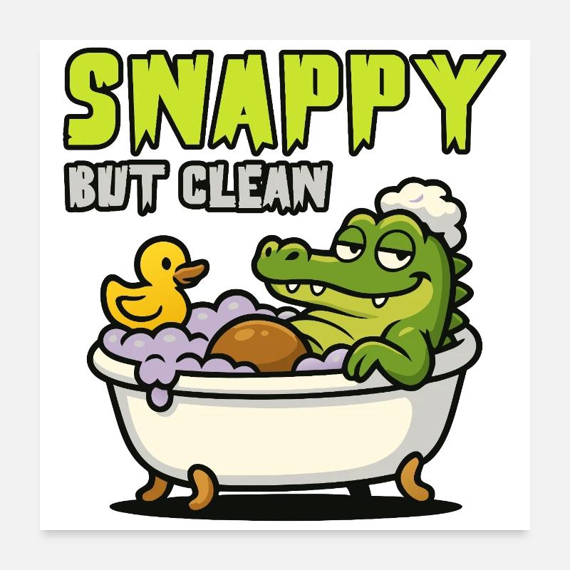 Swappy im Whirlpool Poster 60x60 cm