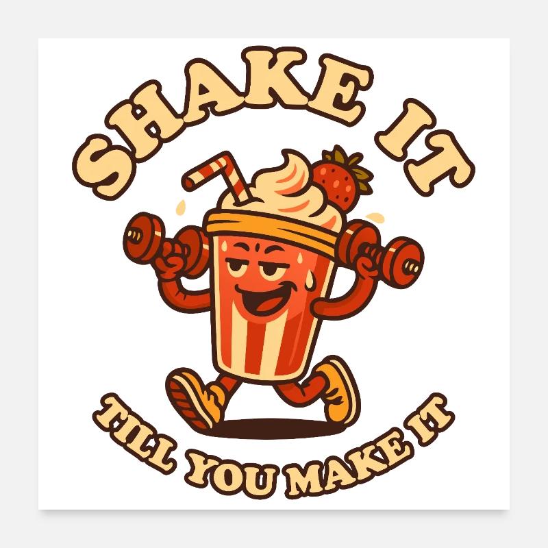 Schüttel es, bis du es schaffst Poster 60x60 cm