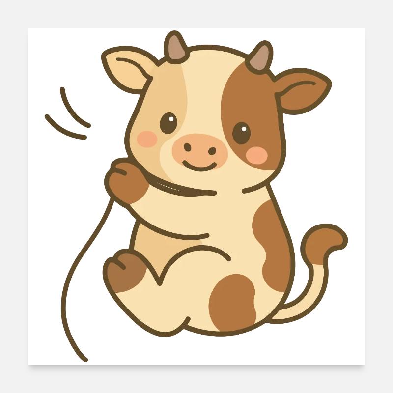 Cuddly Calf Charm Poster 24" x 24" (60x60 cm)
