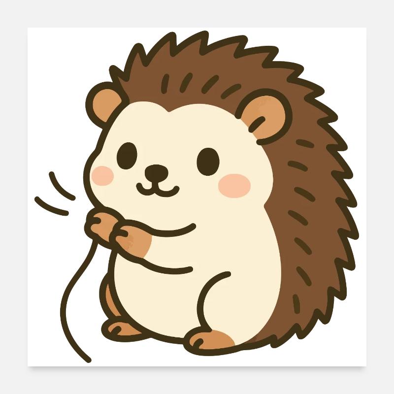 Cuddly Stinger Hedgehog Baby Poster 24" x 24" (60x60 cm)