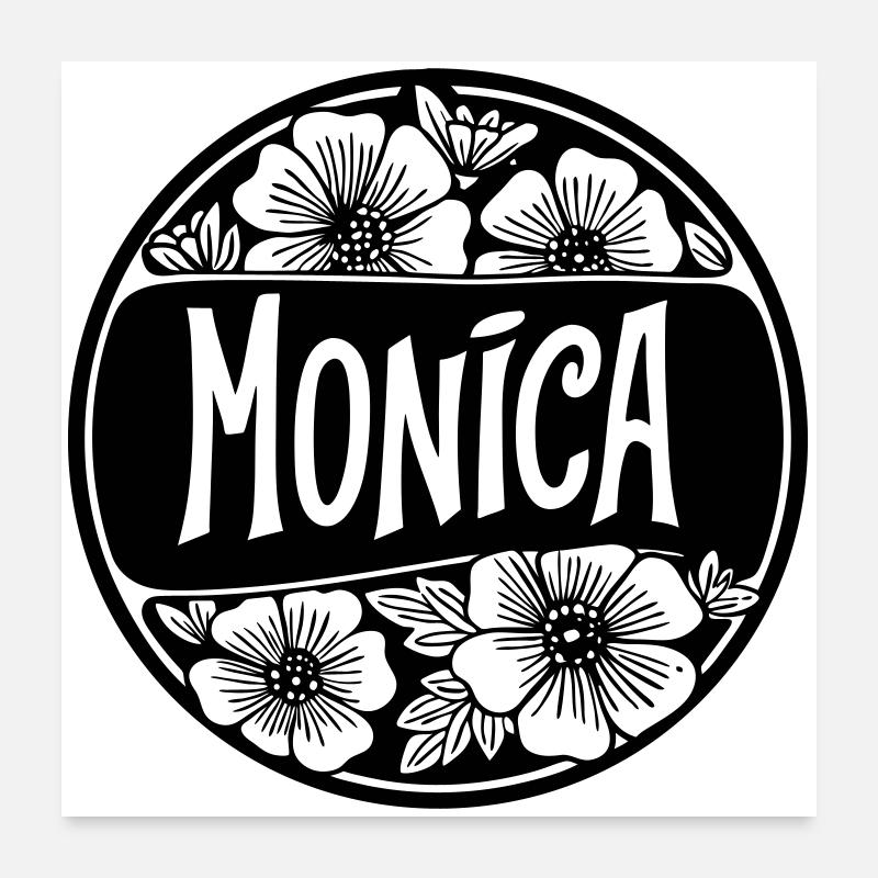 Monica | MONICA. (Vectorgraphique) Poster 60 x 60 cm