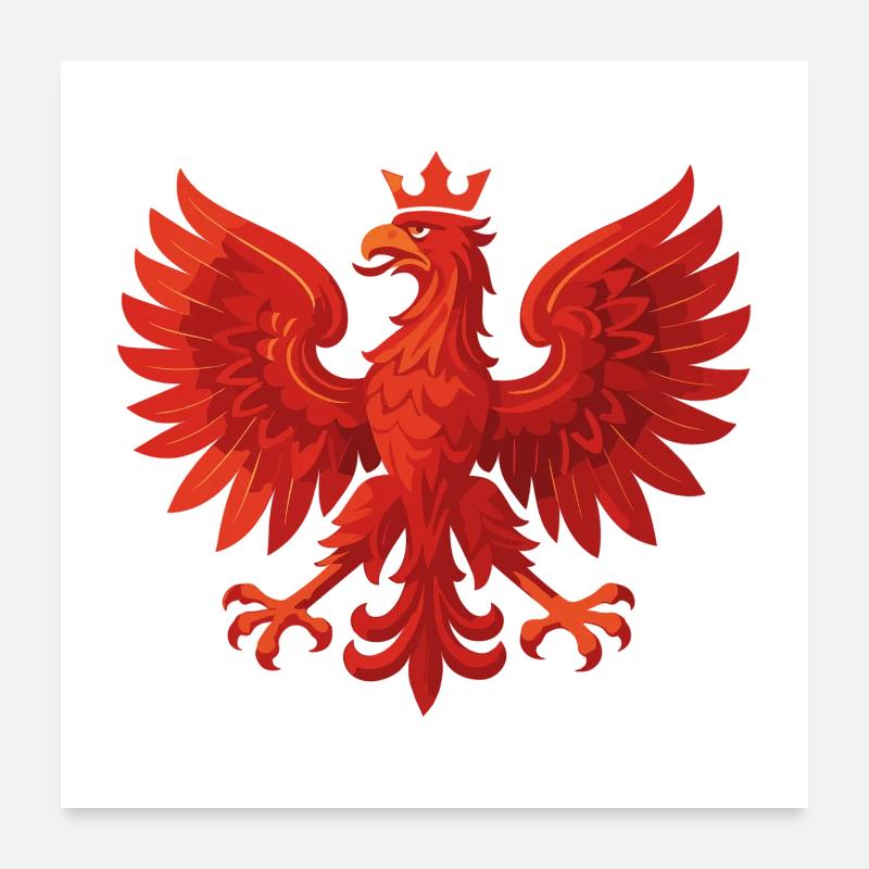 Pologne Polska aigle drapeau drapeau épique cadeau Poster 60 x 60 cm
