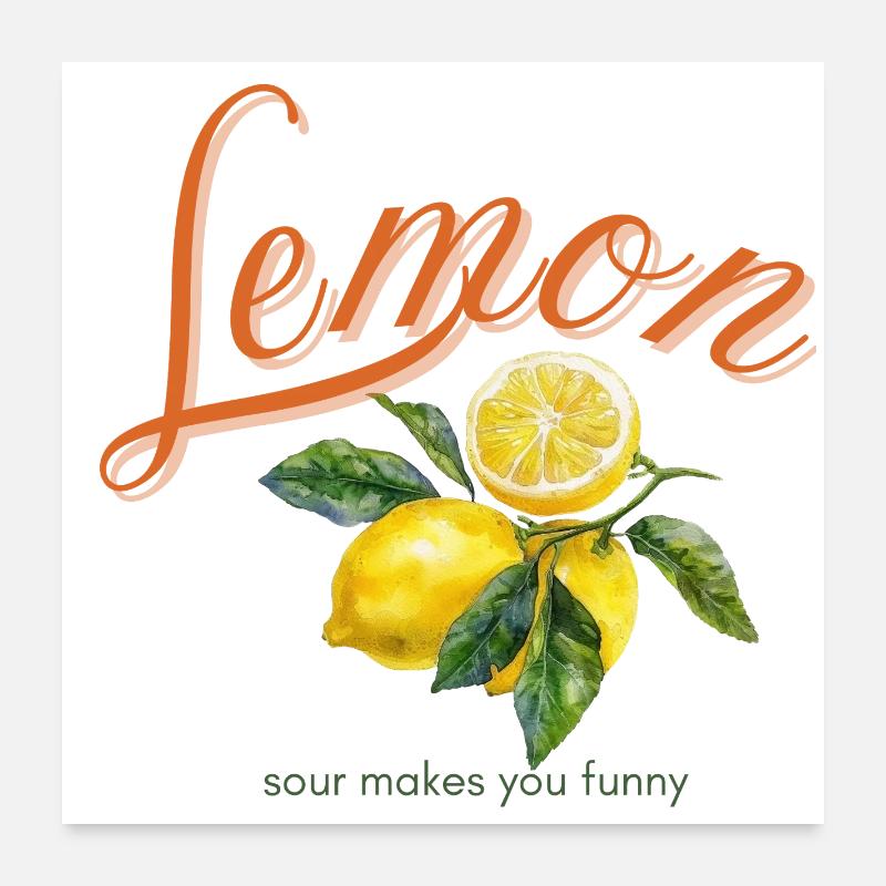 Lemon Poster 60x60 cm
