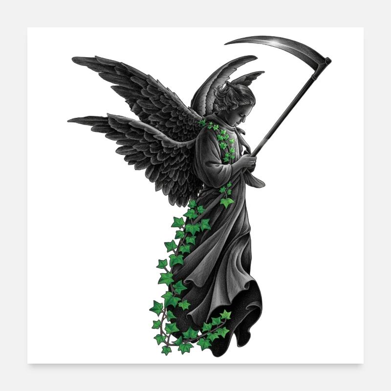 engelstatue, goth Poster 60x60 cm