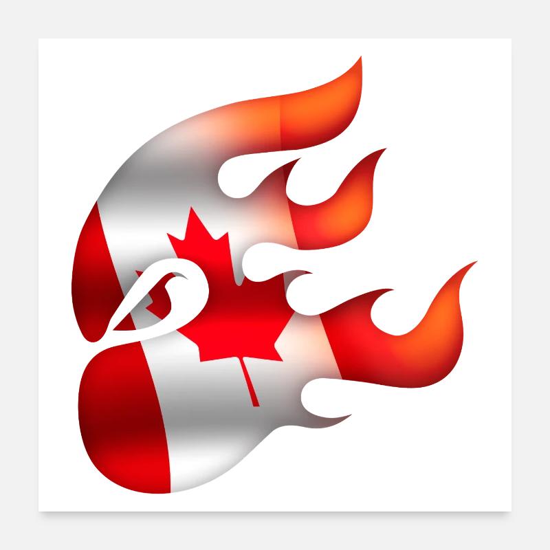 Drapeau du Canada - Canada - Ninja Poster 60 x 60 cm