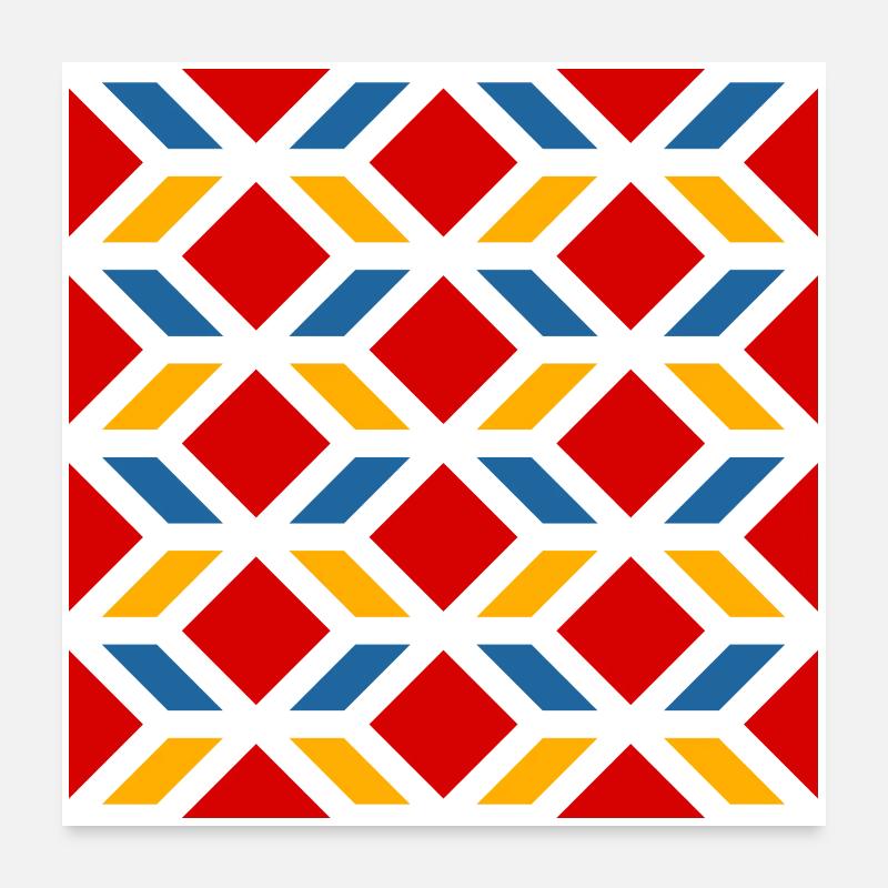 Málaga Straßenmauer 2 Poster 60x60 cm