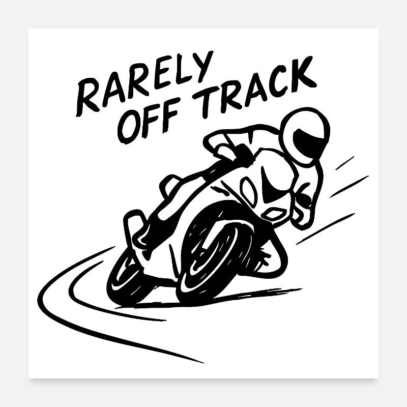rarely off track Poster 24" x 24" (60x60 cm)