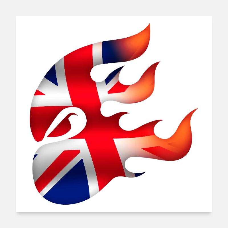 Drapeau du Royaume-Uni - Royaume-Uni - Ninja Poster 60 x 60 cm