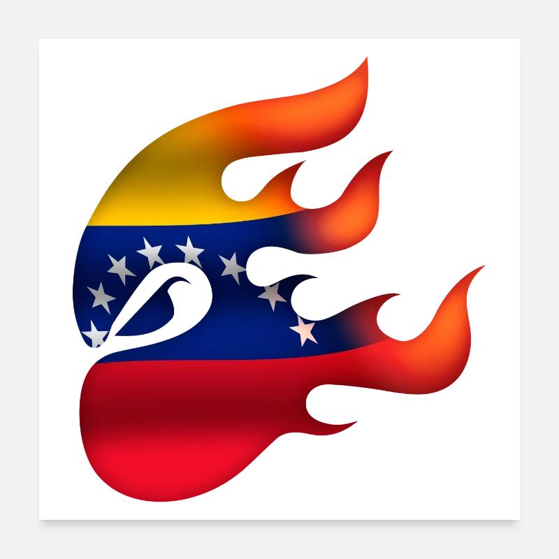 Drapeau du Venezuela - Venezuela - Ninja Poster 60 x 60 cm