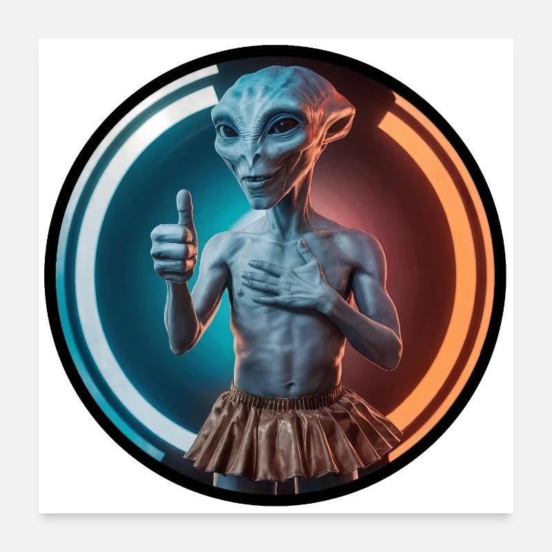 Woke alien Poster 60x60 cm