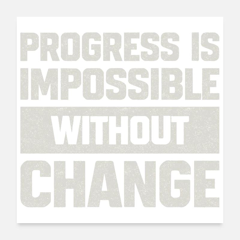 Motivational Quote on Gray Background Block Text Poster 24" x 24" (60x60 cm)