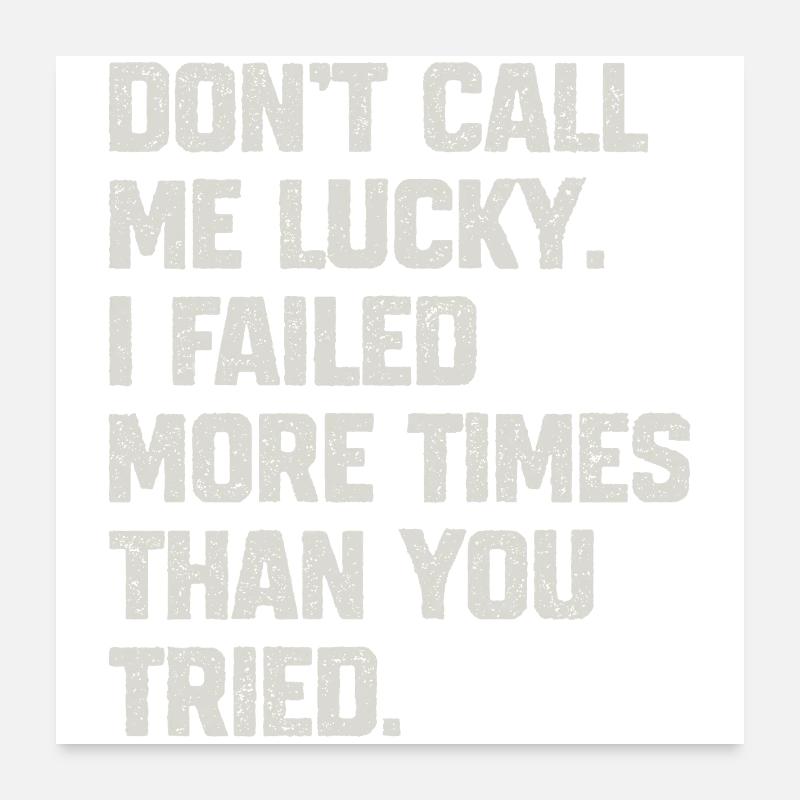 Citation Motivation Résistante Poster 60 x 60 cm