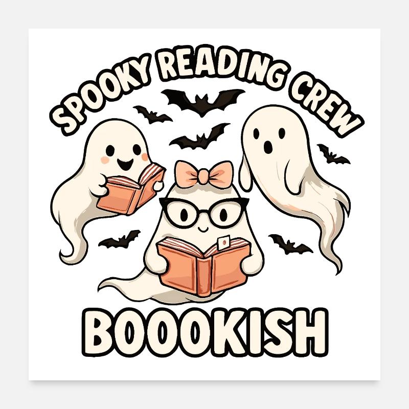 Ghostly Readers Squad Poster 24" x 24" (60x60 cm)