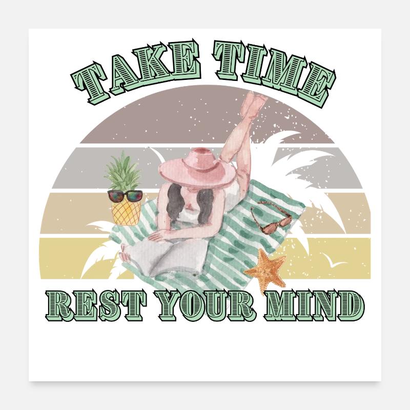 Relaxing summer break Poster 24" x 24" (60x60 cm)