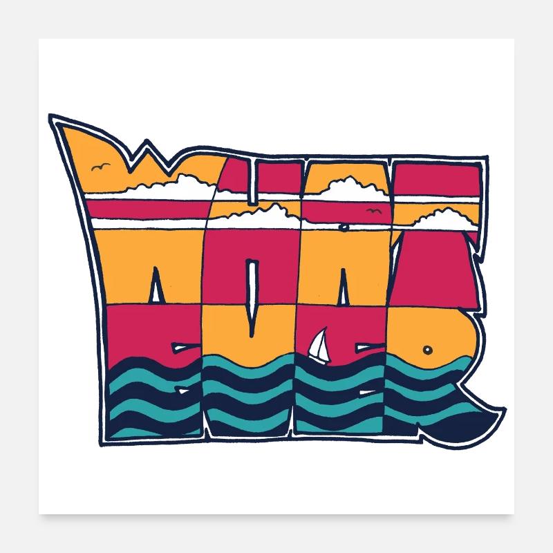 Whatever ocean waves Poster 24" x 24" (60x60 cm)
