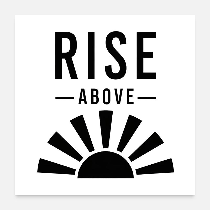 Élevez-vous au-dessus du design inspirant Sunburst Poster 60 x 60 cm
