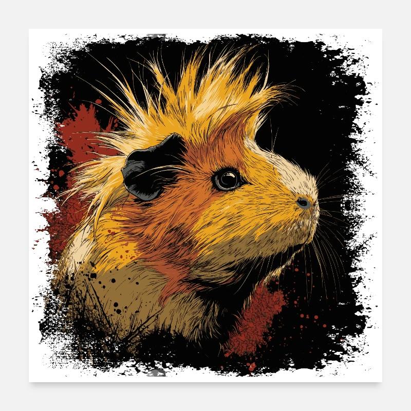 Cochon d’Inde Punk Rock Poster 60 x 60 cm