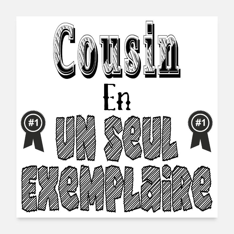 Cousin in a Single Copy Poster 24" x 24" (60x60 cm)