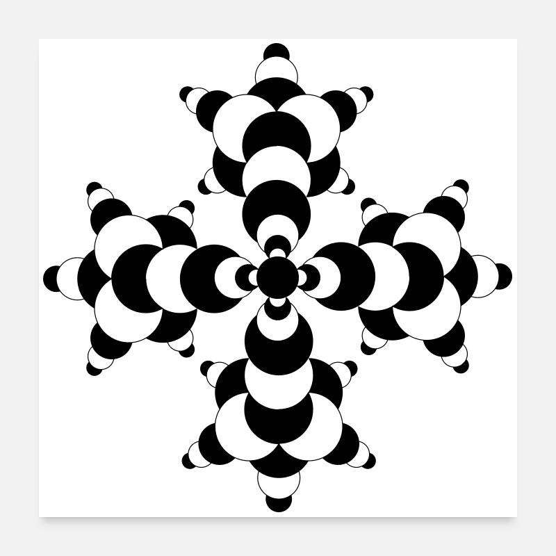 Fractal Molecule Crop Circle Poster 24" x 24" (60x60 cm)