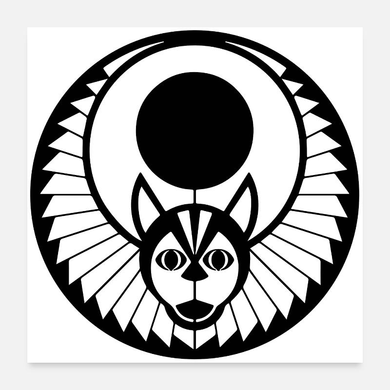 Crop circle divinité égyptienne Poster 60 x 60 cm